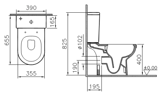 Унитаз-компакт безободковый VitrA S50 Rim-ex белый 9797B003-7204