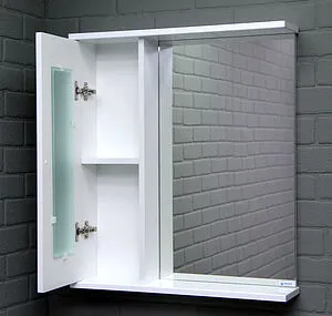 Шкаф-зеркало Айсберг Кристалл 60 белый DA1802HZ, 5