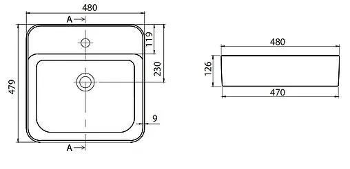 Раковина Allen Brau Liberty 48 белый 4.32014.20 Раковина Allen Brau Liberty 48 белый 4.32014.20