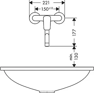 Смеситель для кухни настенный Hansgrohe Logis M31 1jet хром 71836000, 5