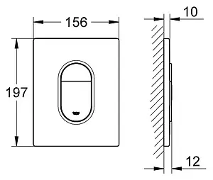 Клавиша смыва для унитаза Grohe Arena Cosmopolitan 38844000 хром глянцевый Клавиша смыва для унитаза Grohe Arena Cosmopolitan 38844000 хром глянцевый, 2