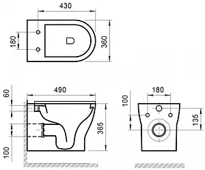 Комплект 5 в 1 BelBagno Lucie BB063CHR/BB2111SC/BB002-80/BB005-PR-CHROME с кнопкой хром глянцевый Комплект 5 в 1 BelBagno Lucie BB063CHR/BB2111SC/BB002-80/BB005-PR-CHROME с кнопкой хром глянцевый, 4