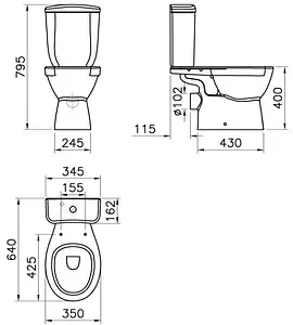 Унитаз-компакт Jacob Delafon July белый E24541RU-0 Унитаз-компакт Jacob Delafon July белый E24541RU-0, 2