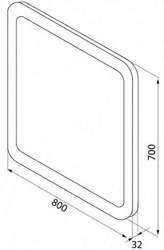 Зеркало с подсветкой IDDIS Edifice 80 с подогревом белый матовый EDI8000i98
