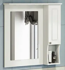 Шкаф-зеркало Comforty Палермо 90 R cлоновая кость 00004137098CF Шкаф-зеркало Comforty Палермо 90 R cлоновая кость 00004137098CF, 1