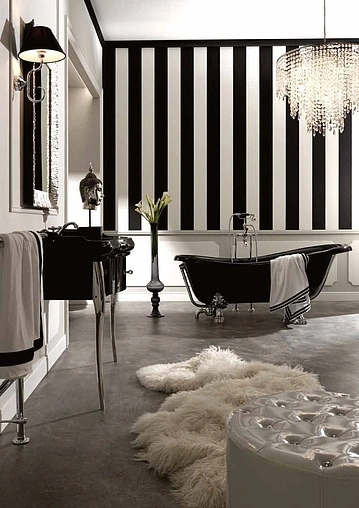 Консоль напольная Kerasan Retro 100 чёрный/хром 7363K3