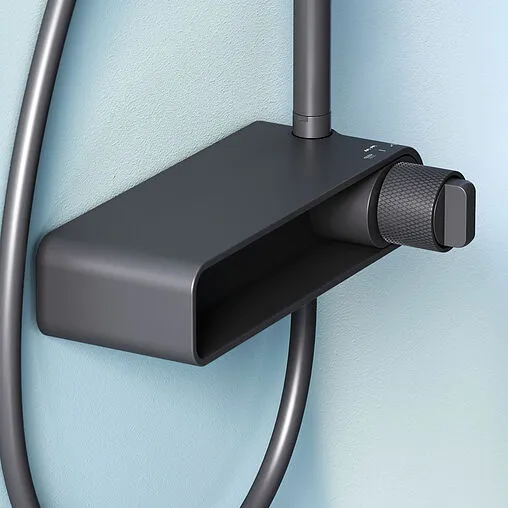 Душевая система со смесителем для душа Am.Pm X-Joy чёрный матовый F0785A622 Душевая система со смесителем для душа Am.Pm X-Joy чёрный матовый F0785A622