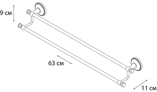 Полотенцедержатель Grampus Alfa бронза GR-9502 Полотенцедержатель Grampus Alfa бронза GR-9502