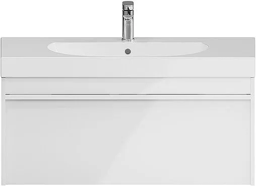 Тумба-умывальник подвесная Kerama Marazzi Modula 100 белая глянцевая MO.100.1+1\WHT+r