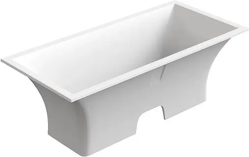 Ванна отдельностоящая из искусственного камня Bas Мадрид 170х80 белый ВА00006