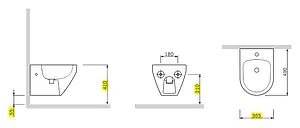 Биде подвесное Am.Pm Spirit белый C703411WH Биде подвесное Am.Pm Spirit белый C703411WH, 2