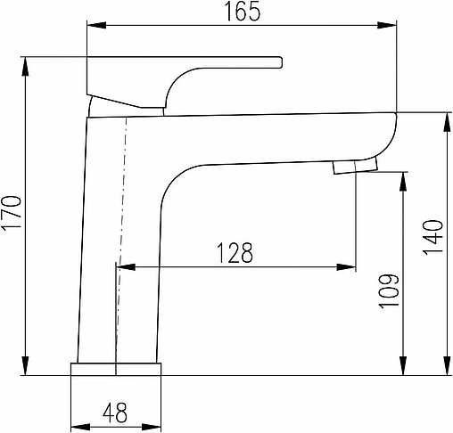 Смеситель для раковины Rav Slezak Yukon хром YU128.5