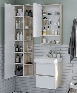 Шкаф-пенал подвесной Aquaton Сканди 40 дуб верона 1A253403SDB20 Шкаф-пенал подвесной Aquaton Сканди 40 дуб верона 1A253403SDB20, 5