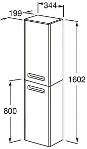 Шкаф-пенал подвесной Roca The Gap Original 35 L терракота ZRU9307843 Шкаф-пенал подвесной Roca The Gap Original 35 L терракота ZRU9307843, 2