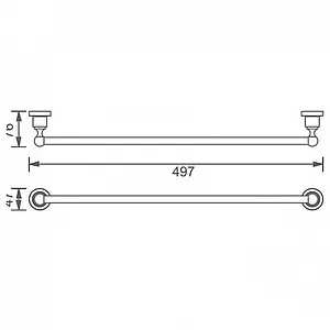Полотенцедержатель Aquanet брашированная бронза 3818, 2