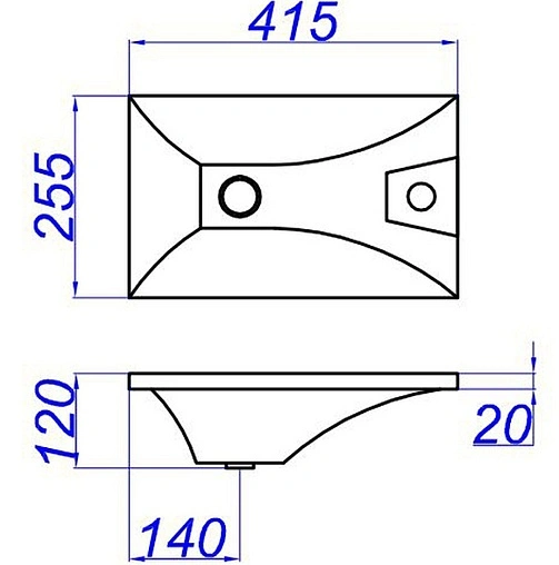Раковина Aqwella Malaga 42 белый Mal.04.04.D