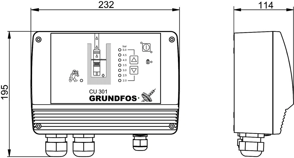 Блок управления Grundfos CU301 96436753