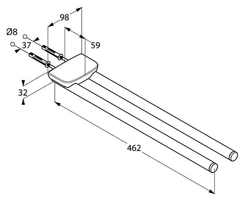 Полотенцедержатель Kludi Ambienta хром 5397705