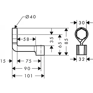 Держатель ручного душа Hansgrohe Porter Reno хром 28335000, 2