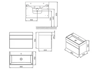 Тумба под умывальник подвесная Ravak SD Natural 80 белый X000001052 Тумба под умывальник подвесная Ravak SD Natural 80 белый X000001052, 2