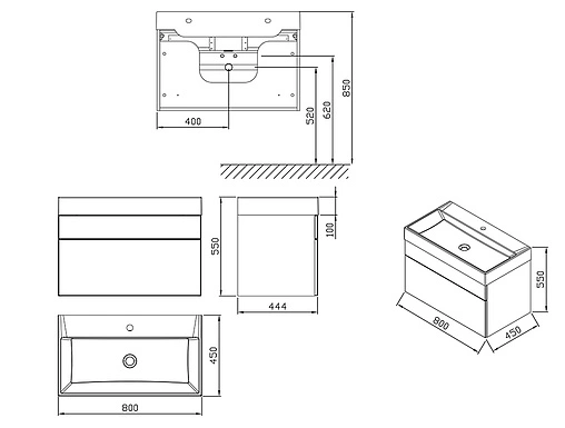 Тумба под умывальник подвесная Ravak SD Natural 80 белый X000001052 Тумба под умывальник подвесная Ravak SD Natural 80 белый X000001052