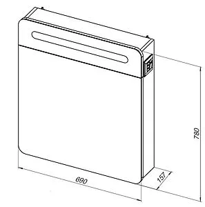 Шкаф-зеркало Aquanet Лукка 70L белый 00178955, 2