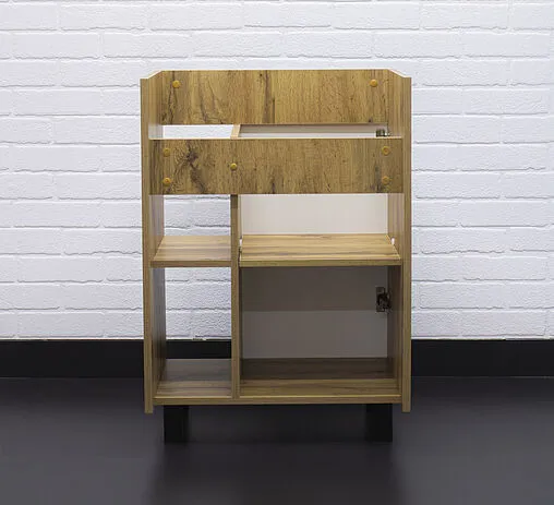 Тумба-умывальник напольная Домино Craft 60 графит/дуб вотан DCr2201T+4640021060773