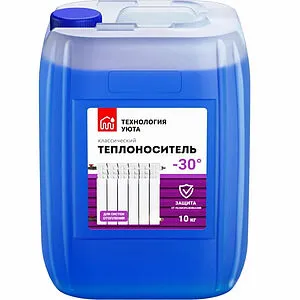 Теплоноситель (Антифриз) этиленгликоль Технология Уюта -30 10кг Теплоноситель (Антифриз) этиленгликоль Технология Уюта -30 10кг, 1