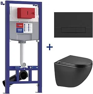 Комплект 5 в 1 Lemark Peneda Expert+Bit+ Glazer Black 100122237 с кнопкой Bit 9802006 черный матовый soft touch Комплект 5 в 1 Lemark Peneda Expert+Bit+ Glazer Black 100122237 с кнопкой Bit 9802006 черный матовый soft touch, 1