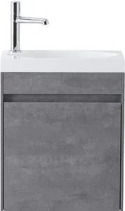 Тумба-умывальник подвесная BelBagno PIETRA MINI 46 R Stucco Cemento PIETRA MINI-460-1A-SO-SCM-R+BB-460-PM-LVB Тумба-умывальник подвесная BelBagno PIETRA MINI 46 R Stucco Cemento PIETRA MINI-460-1A-SO-SCM-R+BB-460-PM-LVB, 1
