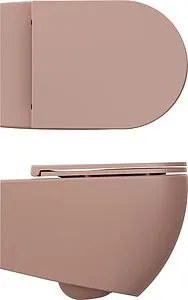 Унитаз подвесной безободковый ISVEA Infinity Vortex лососевый 10NF02003-2S Унитаз подвесной безободковый ISVEA Infinity Vortex лососевый 10NF02003-2S, 3