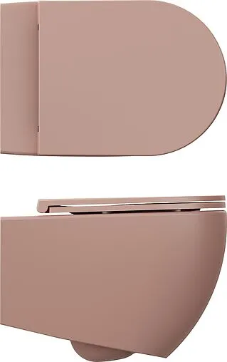 Унитаз подвесной безободковый ISVEA Infinity Vortex лососевый 10NF02003-2S