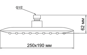 Лейка верхнего душа Wasserkraft хром A031 Лейка верхнего душа Wasserkraft хром A031, 3