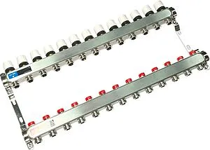Группа коллекторная без расходомеров 13 отводов 1&quot;в/в x ¾&quot;ек Uni-fitt TECHNO 451W4313, 4