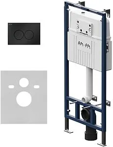 Инсталляция для подвесного унитаза Set 4 в 1 Am.Pm MasterFit I012710.0138 с кнопкой черный матовый Инсталляция для подвесного унитаза Set 4 в 1 Am.Pm MasterFit I012710.0138 с кнопкой черный матовый, 3