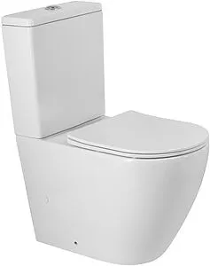 Унитаз-компакт безободковый BelBagno Sfera-R белый BB2141CPR/SC+BB2141T, 1