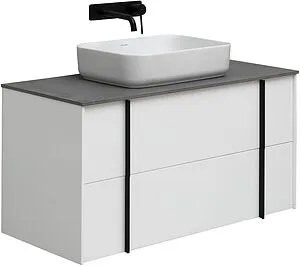 Тумба-умывальник подвесной Allen Brau Reality 100 белый 1.32007.WM+, 5