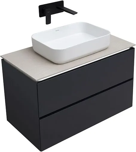 Тумба-умывальник подвесная Allen Brau Infinity 85 антрацит 1.21001.AM+