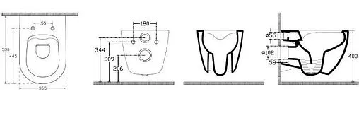Унитаз подвесной безободковый с функцией биде и встроенным смесителем ISVEA Infinity черный матовый 10NFS1005I-2N Унитаз подвесной безободковый с функцией биде и встроенным смесителем ISVEA Infinity черный матовый 10NFS1005I-2N