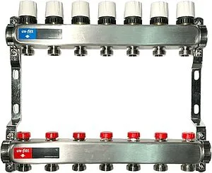 Группа коллекторная без расходомеров 7 отводов 1"в/в x ¾"ек Uni-fitt TECHNO 451W4307 Группа коллекторная без расходомеров 7 отводов 1"в/в x ¾"ек Uni-fitt TECHNO 451W4307, 1