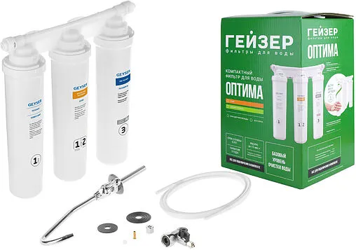Фильтр под мойку для жесткой воды Гейзер Оптима Старт 11068