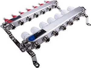 Группа коллекторная с расходомерами 7 отводов 1&quot;в/в x ¾&quot;ек FDV S1101A-1/7, 5