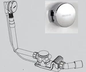 Слив-перелив для ванны Kaldewei Comfort-Level 4004 белый/хром 687770670001 Слив-перелив для ванны Kaldewei Comfort-Level 4004 белый/хром 687770670001, 2