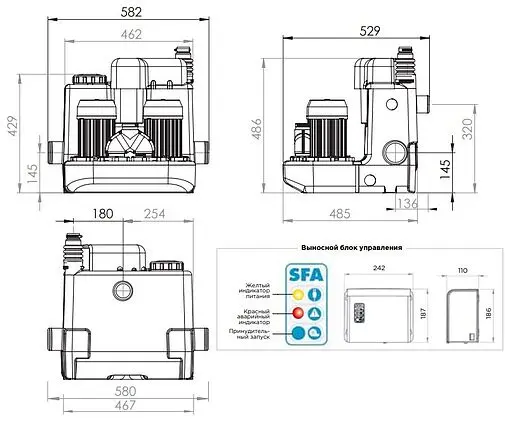 Канализационная насосная установка SFA Sanicom 2