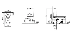 Унитаз-компакт VitrA Zentrum белый 9012B003-7200 Унитаз-компакт VitrA Zentrum белый 9012B003-7200, 2