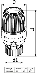 Головка термостатическая Uni-Fitt S белый 169S1000 Головка термостатическая Uni-Fitt S белый 169S1000, 2
