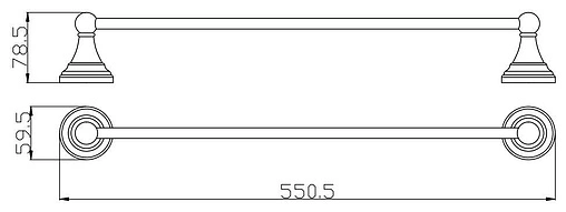 Полотенцедержатель Rav Slezak Morava retro золото MKA0701/55Z