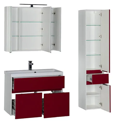 Шкаф-зеркало Aquanet Латина 90 белый 00179605