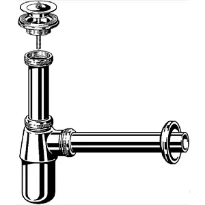 Сифон бутылочный для раковины Viega 5756 хром 456580 Сифон бутылочный для раковины Viega 5756 хром 456580, 2