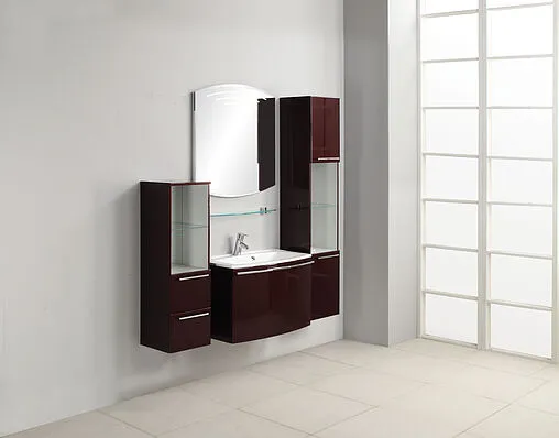 Шкаф-пенал подвесной с бельевой корзиной Aquaton Севилья 35 гранат 1A126603SE340